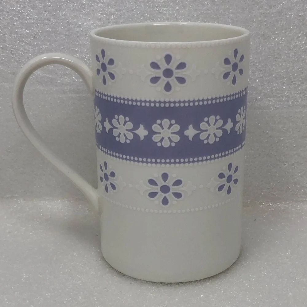 LENOX Mug Purple Lavender And White Flower Design Coffee Tea